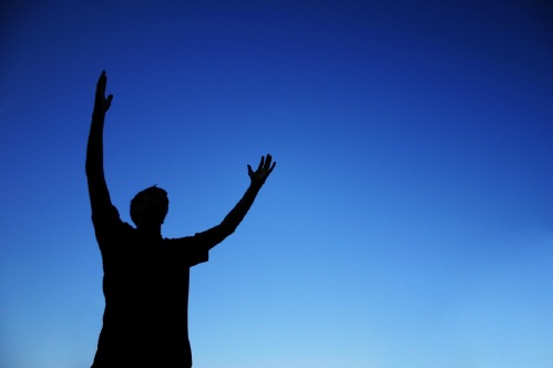 hands raised in worship